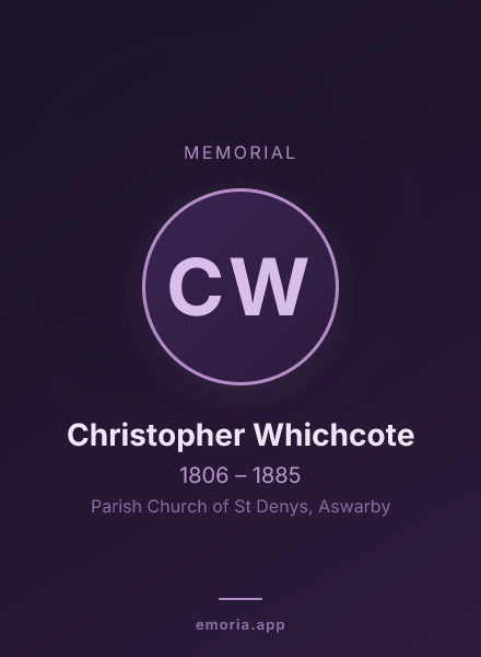 Memorial portrait of Christopher Whichcote