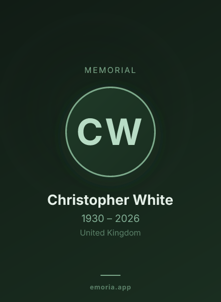 Memorial portrait of Christopher White