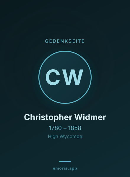 Gedenkportrait von Christopher Widmer