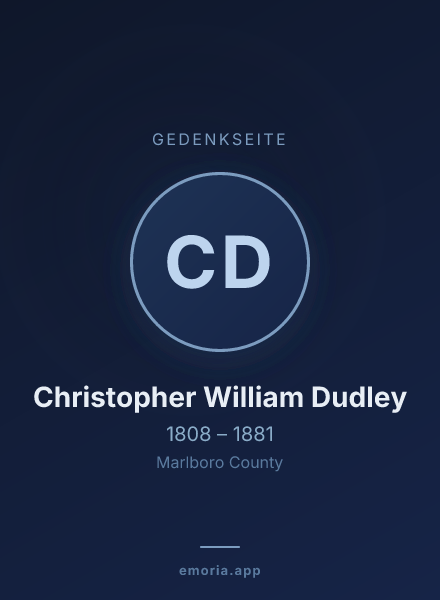 Gedenkportrait von Christopher William Dudley