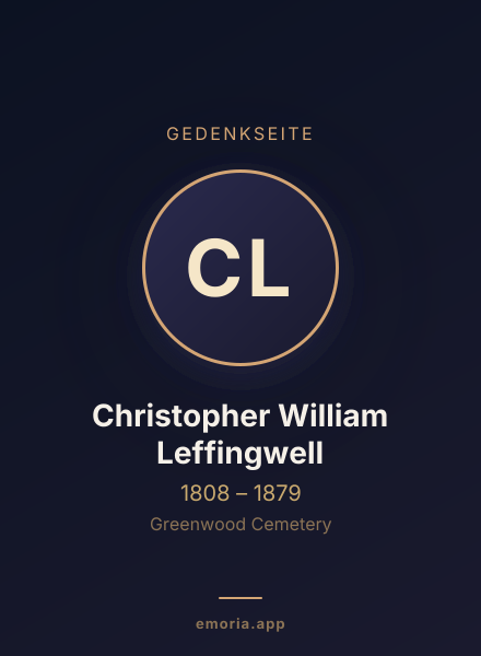 Gedenkportrait von Christopher William Leffingwell