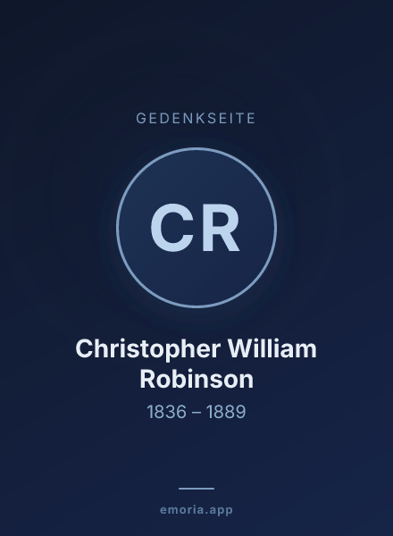 Gedenkportrait von Christopher William Robinson