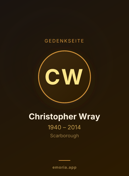 Gedenkportrait von Christopher Wray