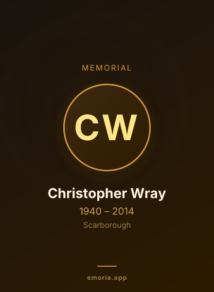 Memorial portrait of Christopher Wray