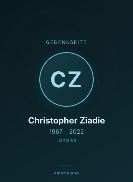 Gedenkportrait von Christopher Ziadie