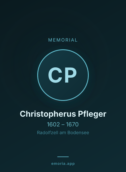 Memorial portrait of Christopherus Pfleger