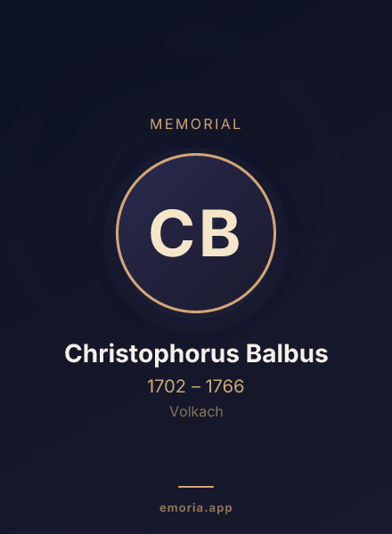 Memorial portrait of Christophorus Balbus