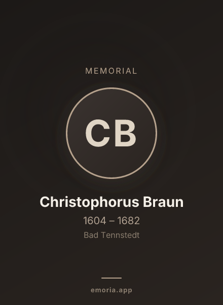 Memorial portrait of Christophorus Braun