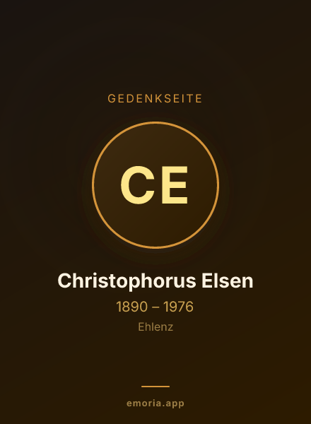 Gedenkportrait von Christophorus Elsen
