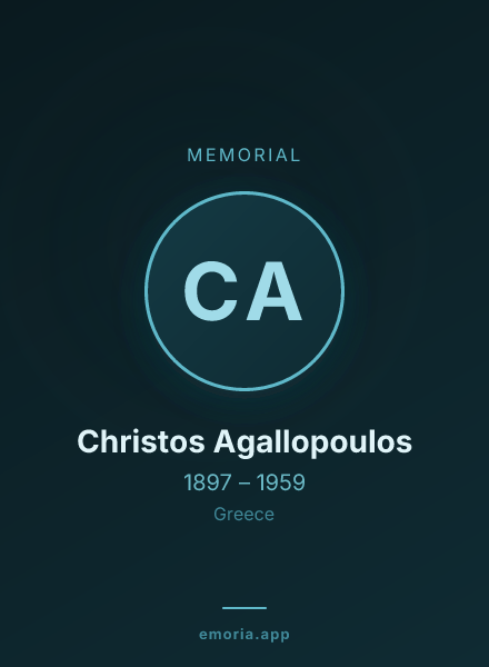 Memorial portrait of Christos Agallopoulos