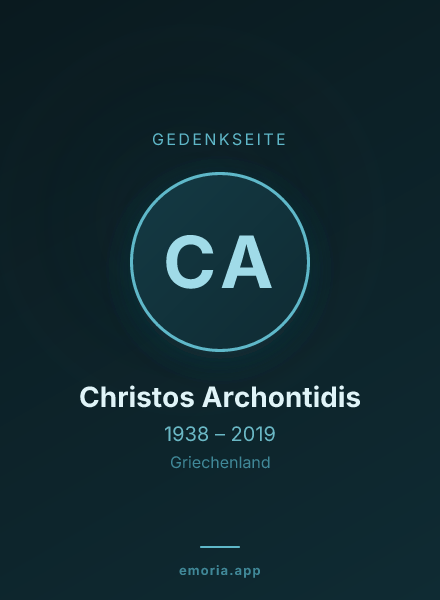 Gedenkportrait von Christos Archontidis