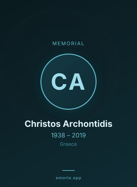 Memorial portrait of Christos Archontidis