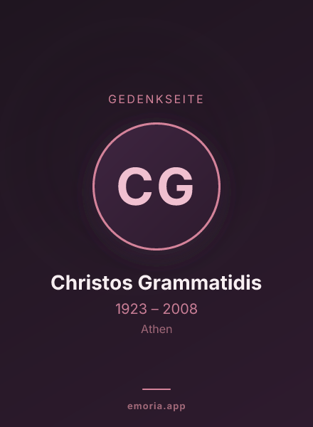 Gedenkportrait von Christos Grammatidis