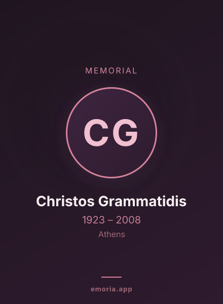 Memorial portrait of Christos Grammatidis