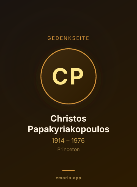 Gedenkportrait von Christos Papakyriakopoulos
