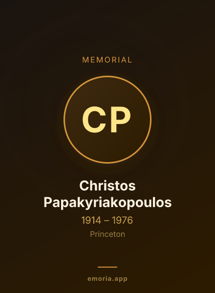 Memorial portrait of Christos Papakyriakopoulos