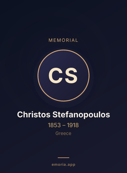 Memorial portrait of Christos Stefanopoulos
