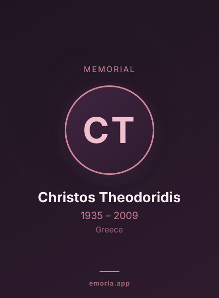 Memorial portrait of Christos Theodoridis