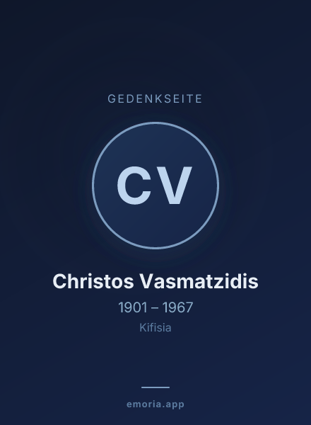 Gedenkportrait von Christos Vasmatzidis