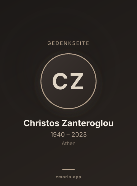 Gedenkportrait von Christos Zanteroglou