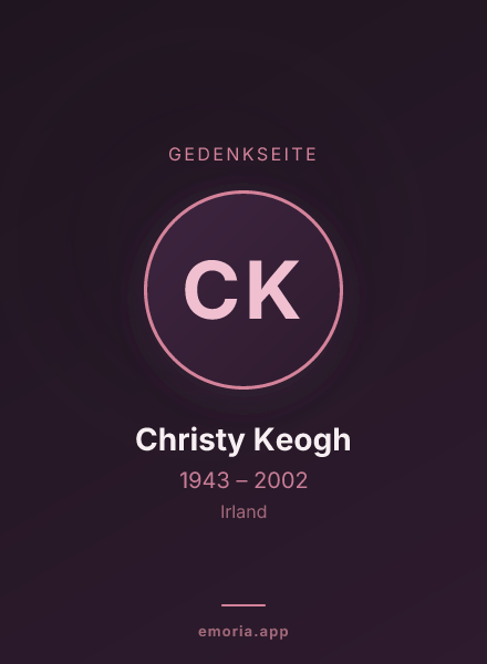 Gedenkportrait von Christy Keogh