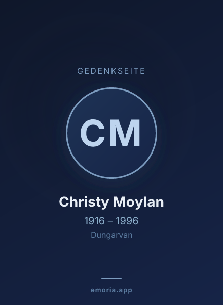 Gedenkportrait von Christy Moylan