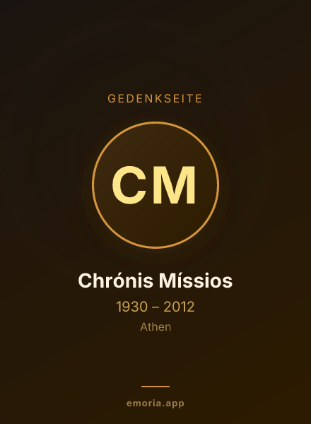 Gedenkportrait von Chrónis Míssios