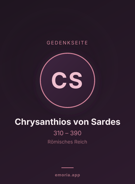 Gedenkportrait von Chrysanthios von Sardes