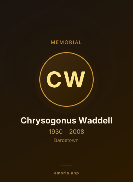 Memorial portrait of Chrysogonus Waddell