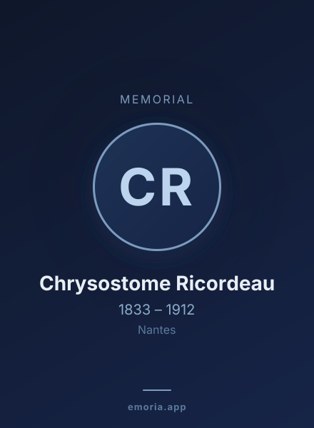 Memorial portrait of Chrysostome Ricordeau