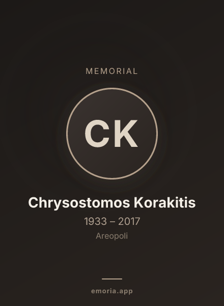 Memorial portrait of Chrysostomos Korakitis