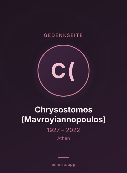 Gedenkportrait von Chrysostomos (Mavroyiannopoulos)