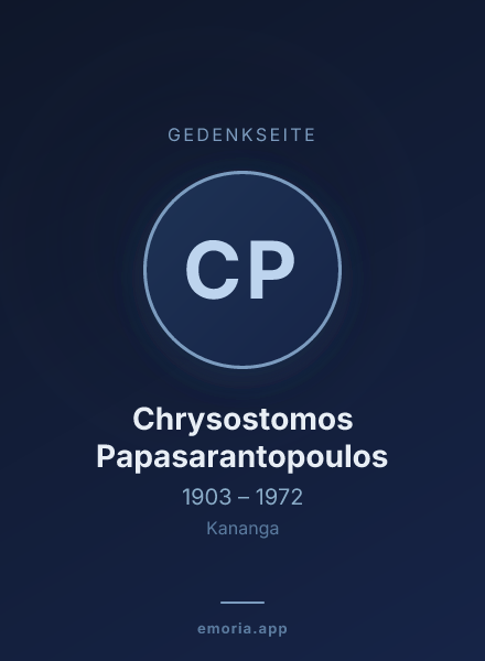 Gedenkportrait von Chrysostomos Papasarantopoulos