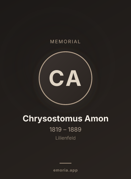 Memorial portrait of Chrysostomus Amon