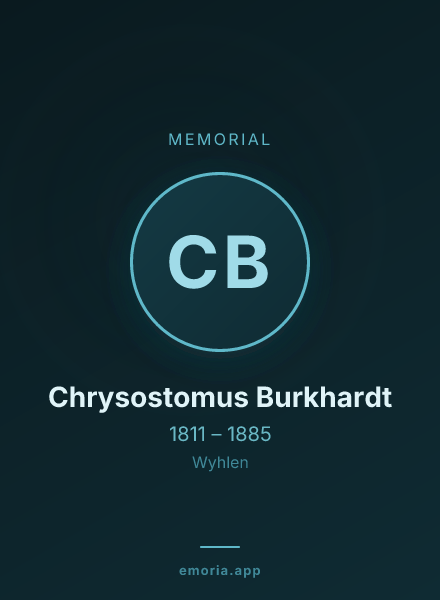 Memorial portrait of Chrysostomus Burkhardt