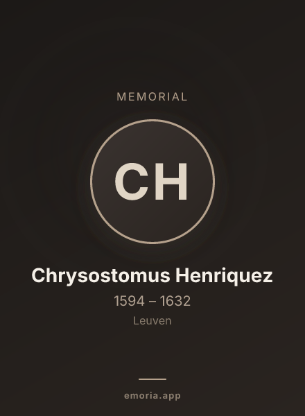 Memorial portrait of Chrysostomus Henriquez