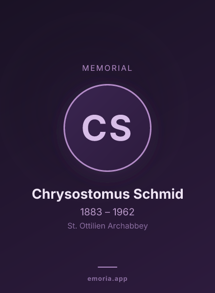 Memorial portrait of Chrysostomus Schmid
