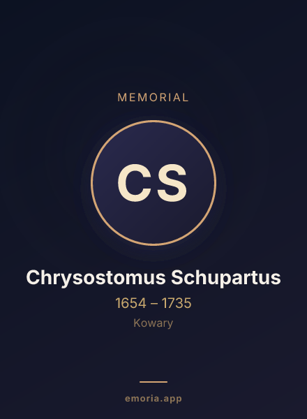 Memorial portrait of Chrysostomus Schupartus