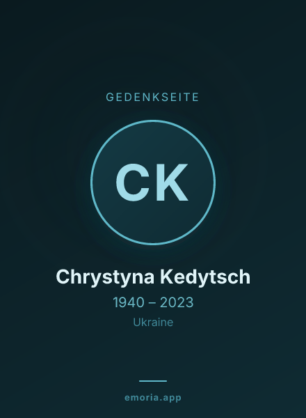 Gedenkportrait von Chrystyna Kedytsch