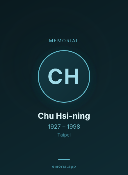 Memorial portrait of Chu Hsi-ning
