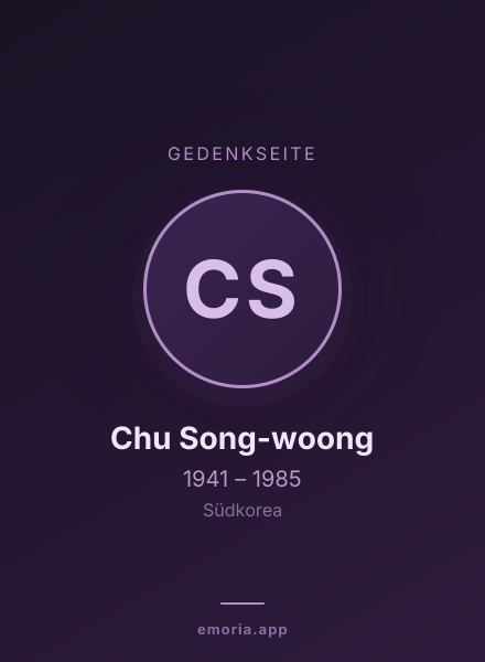 Gedenkportrait von Chu Song-woong