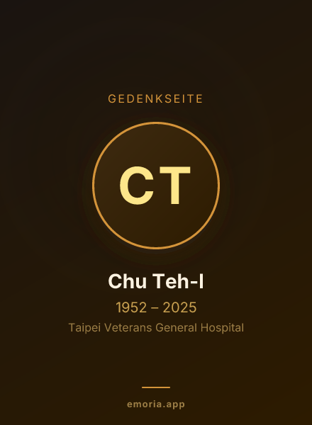 Gedenkportrait von Chu Teh-I