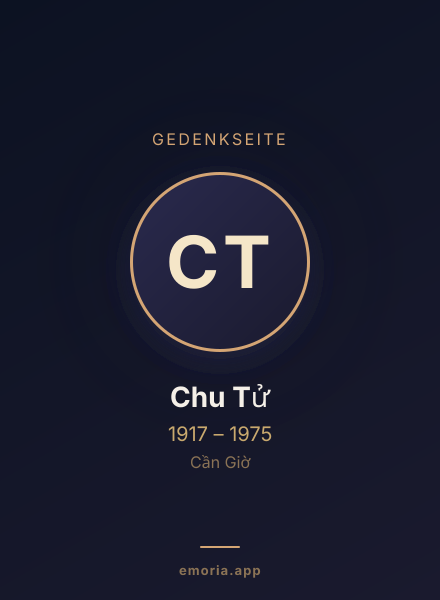 Gedenkportrait von Chu Tử