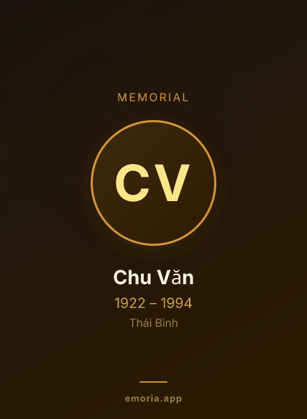 Memorial portrait of Chu Văn