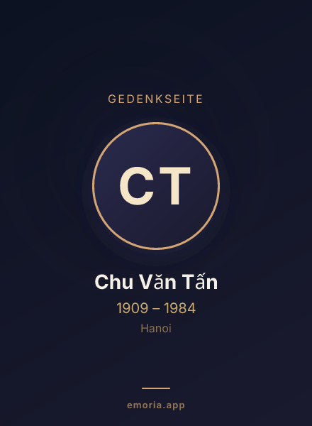 Gedenkportrait von Chu Văn Tấn