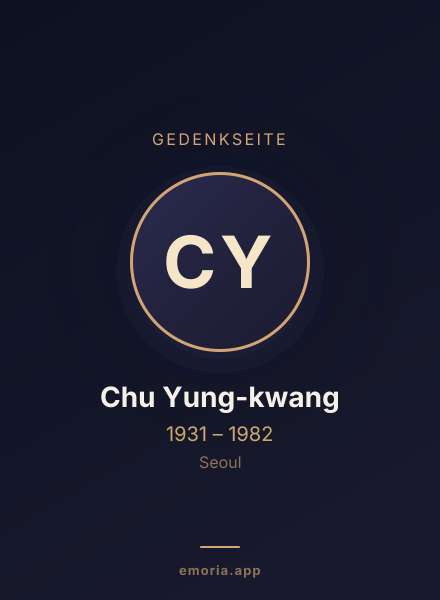 Gedenkportrait von Chu Yung-kwang