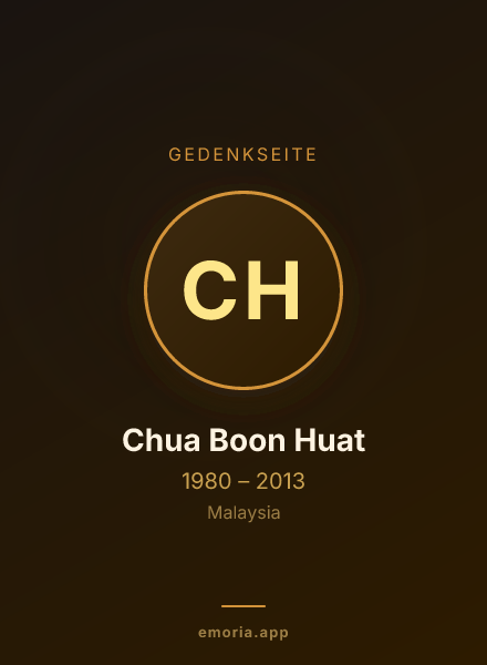 Gedenkportrait von Chua Boon Huat