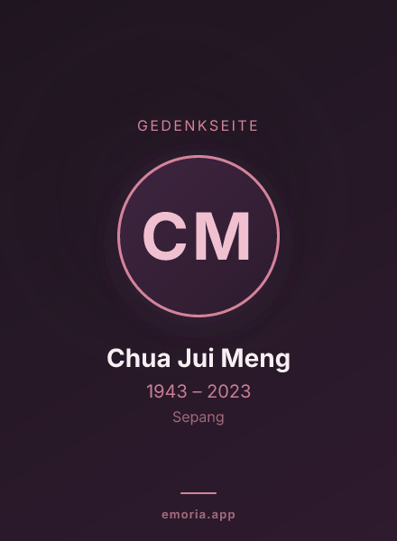 Gedenkportrait von Chua Jui Meng