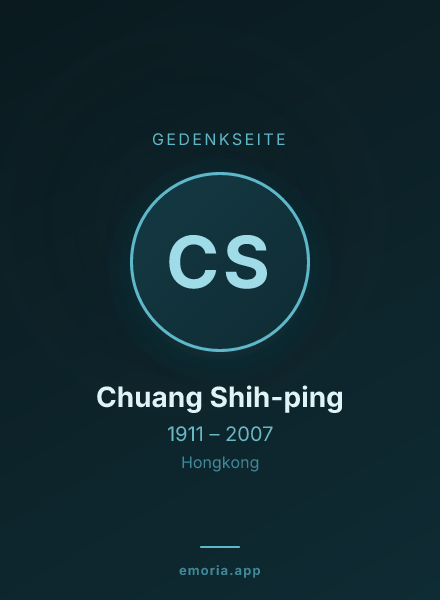 Gedenkportrait von Chuang Shih-ping