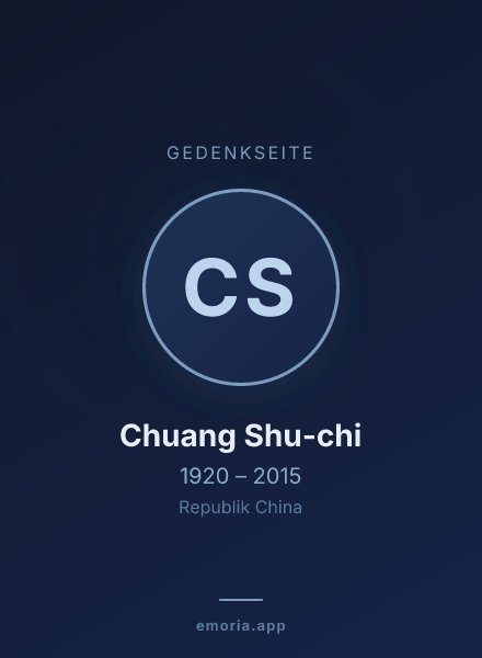 Gedenkportrait von Chuang Shu-chi